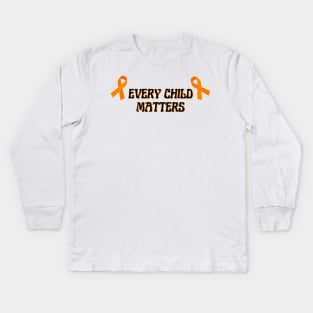 Every Child Matters Orange Day Awareness Indigenous For Kindness and Equality Kids Long Sleeve T-Shirt